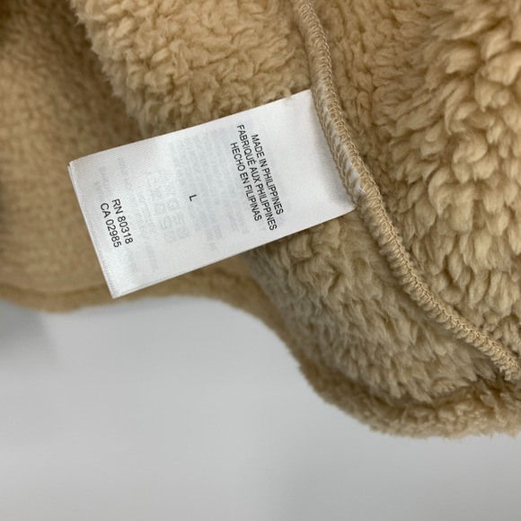Lucky Brand Cardigan Womens Large Faux Shearling Fleece Open Front Jacket NWT - Picture 7 of 11